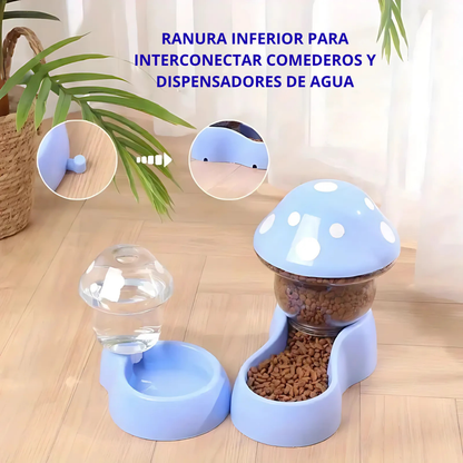 COMEDERO + BEBEDERO AUTOMATICO PARA MASCOTAS